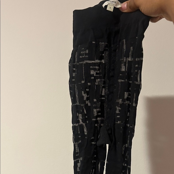 Fendi Accessories - Fendi Black Geometric Tights (box & price tags included)